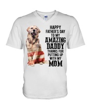 Father Day - Golden Retriever V-Neck T-Shirt tile
