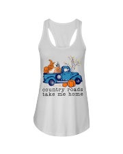 Blue Car - American Eskimo Ladies Flowy Tank tile