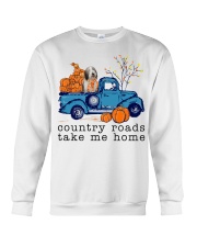 Blue Car - Bearded Collie Crewneck Sweatshirt tile