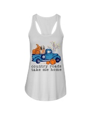 Blue Car - Bearded Collie Ladies Flowy Tank tile
