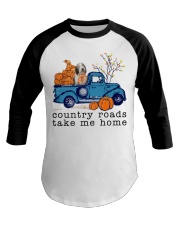 Blue Car - Bearded Collie Baseball Tee tile