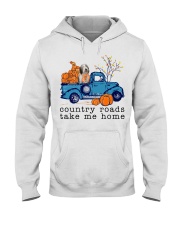 Blue Car - Bearded Collie Hooded Sweatshirt tile