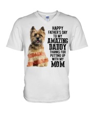 Father Day - Cairn Terrier V-Neck T-Shirt tile