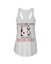 She Also Needs - Boston Terrier Ladies Flowy Tank tile