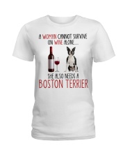 She Also Needs - Boston Terrier Ladies T-Shirt tile