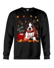 Hot Chocolate - BRINDLE Boston Terrier Crewneck Sweatshirt tile