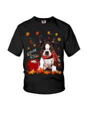 Hot Chocolate - BRINDLE Boston Terrier Youth T-Shirt tile