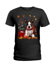 Hot Chocolate - BRINDLE Boston Terrier Ladies T-Shirt tile