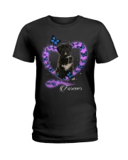 Butterflies - Tibetan Terrier 2 Ladies T-Shirt tile