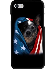 American flag - Blue Heeler Phone Case tile