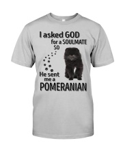 Canine Soulmate - BLACK Pomeranian Classic T-Shirt front