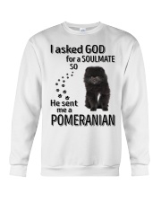 Canine Soulmate - BLACK Pomeranian Crewneck Sweatshirt tile