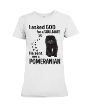 Canine Soulmate - BLACK Pomeranian Premium Fit Ladies Tee tile