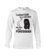 Canine Soulmate - BLACK Pomeranian Long Sleeve Tee tile
