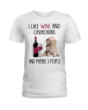 Three People - Cavachon 2 Ladies T-Shirt tile
