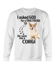 I asked God - Corgi Crewneck Sweatshirt tile