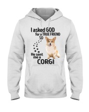 I asked God - Corgi Hooded Sweatshirt tile