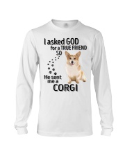 I asked God - Corgi Long Sleeve Tee tile