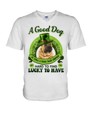 Four Leaf - Chinese Shar Pei V-Neck T-Shirt tile
