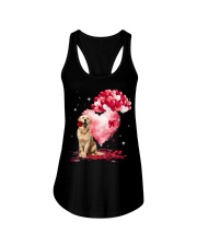 Valentine Balloon - Golden Retriever 2 Ladies Flowy Tank tile