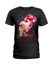 Valentine Balloon - Golden Retriever 2 Ladies T-Shirt tile