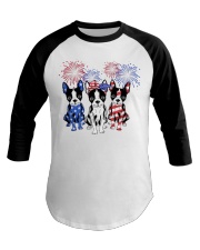 American Firework - Boston Terrier Baseball Tee tile