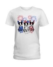 American Firework - Boston Terrier Ladies T-Shirt tile