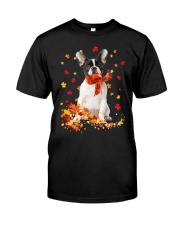 Autumn Leaves Scraf - French Bulldog 2 Classic T-Shirt front