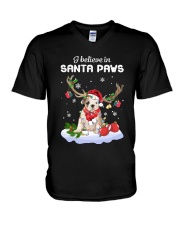 Santa Reindeer - Bulldog V-Neck T-Shirt tile