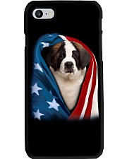 American flag - Saint Bernard Phone Case tile