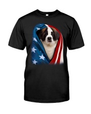 American flag - Saint Bernard Classic T-Shirt front