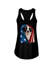 American flag - Saint Bernard Ladies Flowy Tank tile