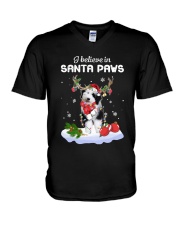 Santa Reindeer - Sheepadoodle V-Neck T-Shirt tile