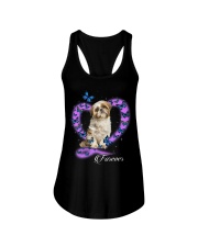 Butterflies - Shih Tzu 2 Ladies Flowy Tank tile