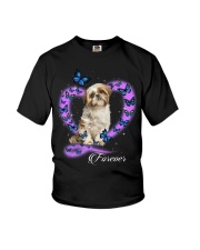 Butterflies - Shih Tzu 2 Youth T-Shirt tile