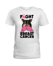 Fight Cancer - Chihuahua Long Haired Ladies T-Shirt tile