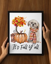 It is Fall - Shih Tzu 3 Flag 11x14 Black Floating Framed Canvas Prints aos-floating-framed-canvas-pgw-11x14-black-lifestyle-front-22