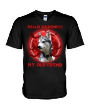 Dark Moon - Alaskan Klee Kai V-Neck T-Shirt tile
