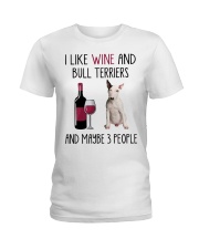 Three People - Bull Terrier Ladies T-Shirt tile