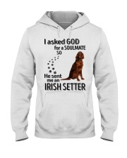 Canine Soulmate - Irish Setter Hooded Sweatshirt tile