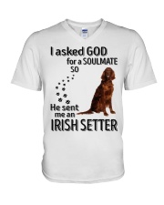 Canine Soulmate - Irish Setter V-Neck T-Shirt tile