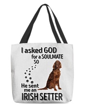 Canine Soulmate - Irish Setter All-Over Tote tile