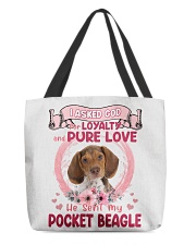 Loyalty - Pocket Beagle All-Over Tote tile