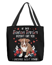 Either - RED Boston Terrier All-Over Tote tile