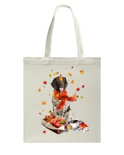 Autumn Leaves Small Münsterländers Tote Bag tile