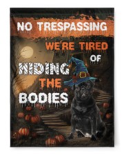 Trespassing - BLACK Pug 29.5"x39.5" House Flag front