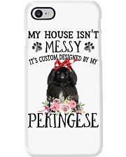 Messy - BLACK Pekingese Phone Case tile