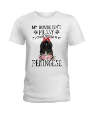 Messy - BLACK Pekingese Ladies T-Shirt tile