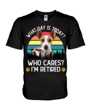 Retired - Rat Terrier 1 V-Neck T-Shirt tile