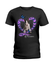 Butterflies - Bull Terrier 1 Ladies T-Shirt tile
